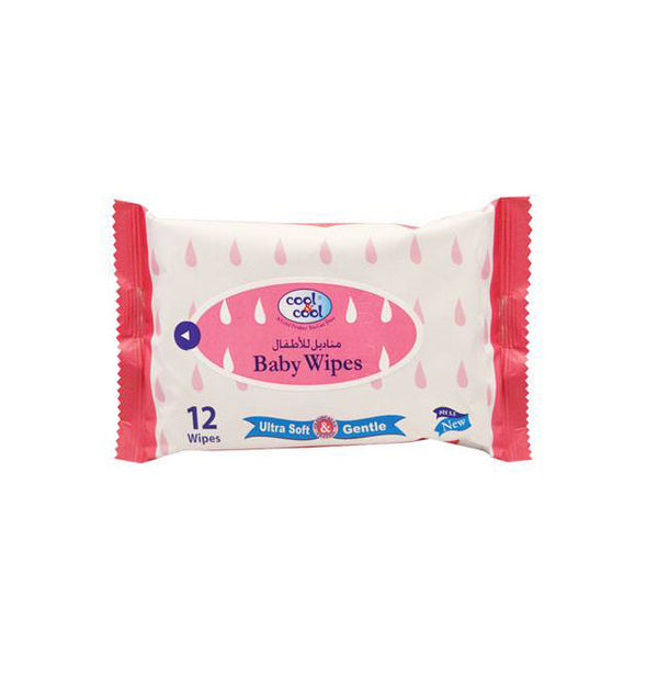 Cool & Cool Baby Wipes 12S Travel Pack