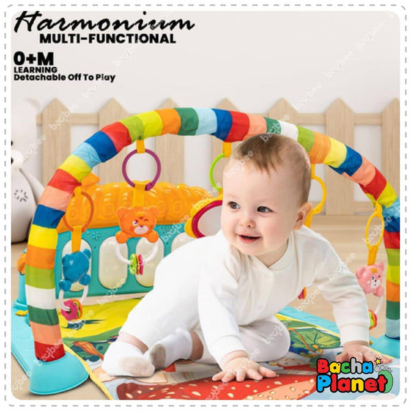 Baby Piano Keyboard Gym Mat & Fitness Rack