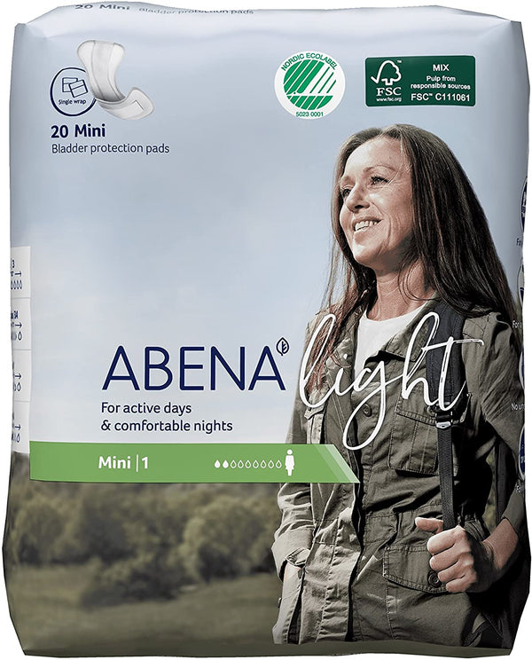 Abena Light Mini 3in1 Sanitary Pads 20 Pcs