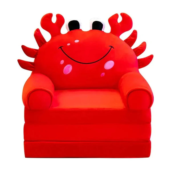 3 LAYER SOFA COMBED KIDS FOLDING SOFA Red Crab
