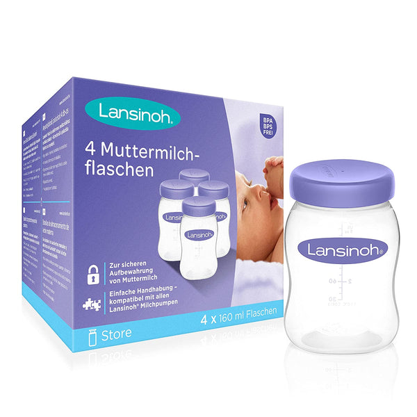 Lansinoh Milk Storage Bottles (4 Pack)